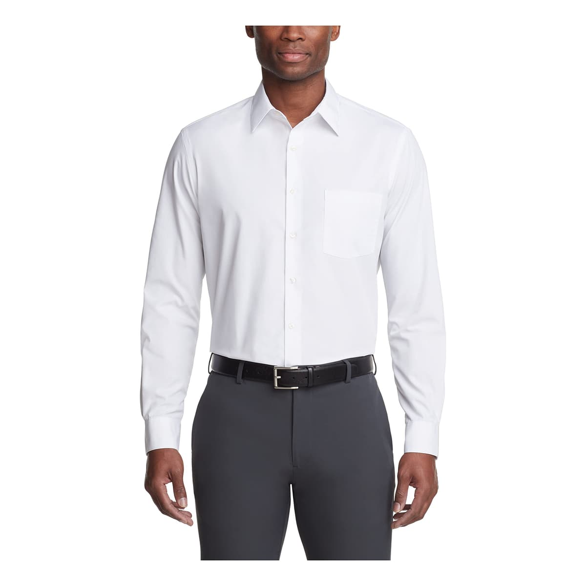 Van Heusen Mens Dress Shirt Regular Fit Poplin SolidDress Shirt