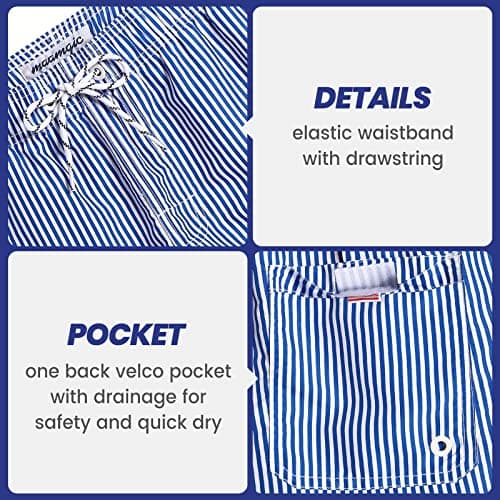 MaaMgic Mens Swim Shorts 7 Inch with Mesh Lining, Quick Dry Mens Bathing Suit, Swim Trunks for Swimming and Beach — view 4