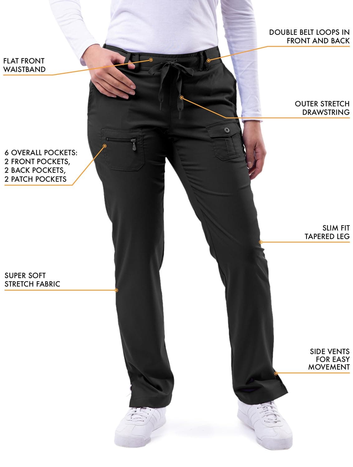 Adar Pro Breakthrough Plus Scrub Set for Women - Enhanced V-Neck Top & Multi Pocket Pants — view 4