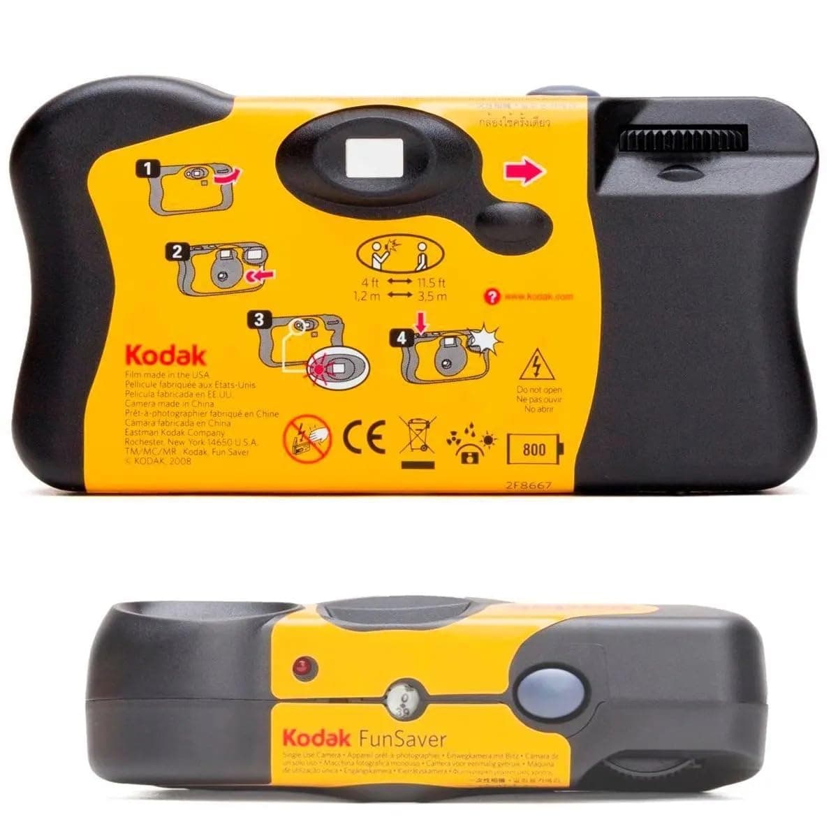 Kodak Fun Saver Disposable Camera with Flash – 27 Exposures, 35mm Film, Ready to Use, Ideal for Indoor and Outdoor Photography, Holidays and — view 3
