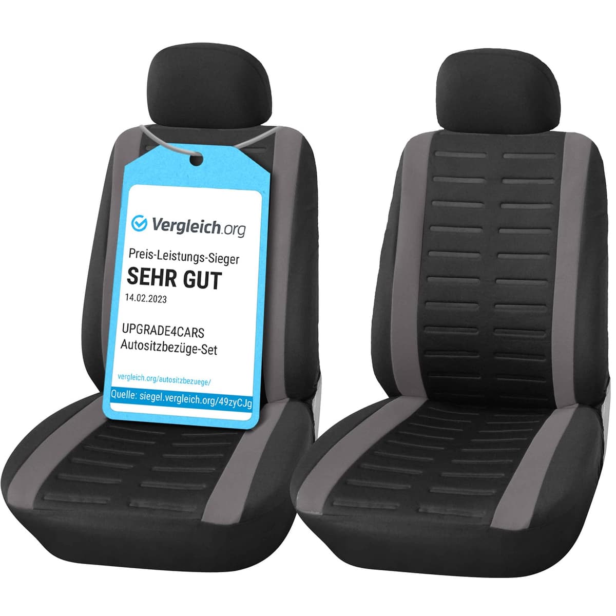 Upgrade4cars Fundas Asientos Delanteros Coche Universales Negro | Cubre Universal | Protector de Asiento Delantero para Conductor y Copiloto | Accesorios Interior Decoracion — view 21