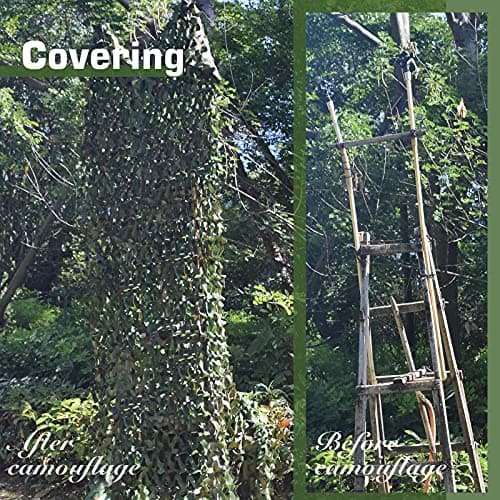 GRVCN Camo Netting Camouflage Net, Bulk Roll Sunshade Mesh Nets for Hunting Blind Shooting Military Theme Party Decorations — view 5