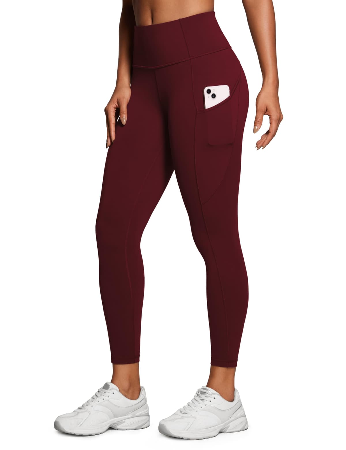CRZ YOGA Women's Naked Feeling Gym Leggings Squat Proof High Waist Yoga Pants Sports Tights with Pockets - 25 Inches — view 14