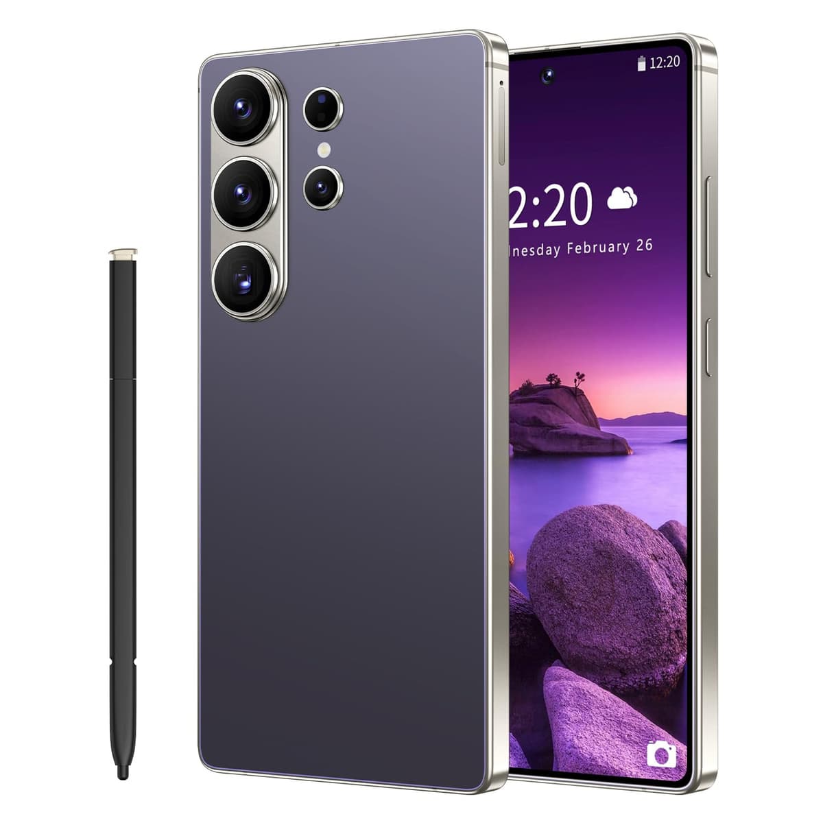 I26 Ultra Unlocked Cell Phone,Built in Pen, Smartphone Battery 7000mAh,6.99" HD Screen Unlocked Phones, 68MP+108MP, 12+512GB 5G The Phone Android 15, Face ID/Fingerprint Lock/GPS (Rose Gold, 12+512) — view 15
