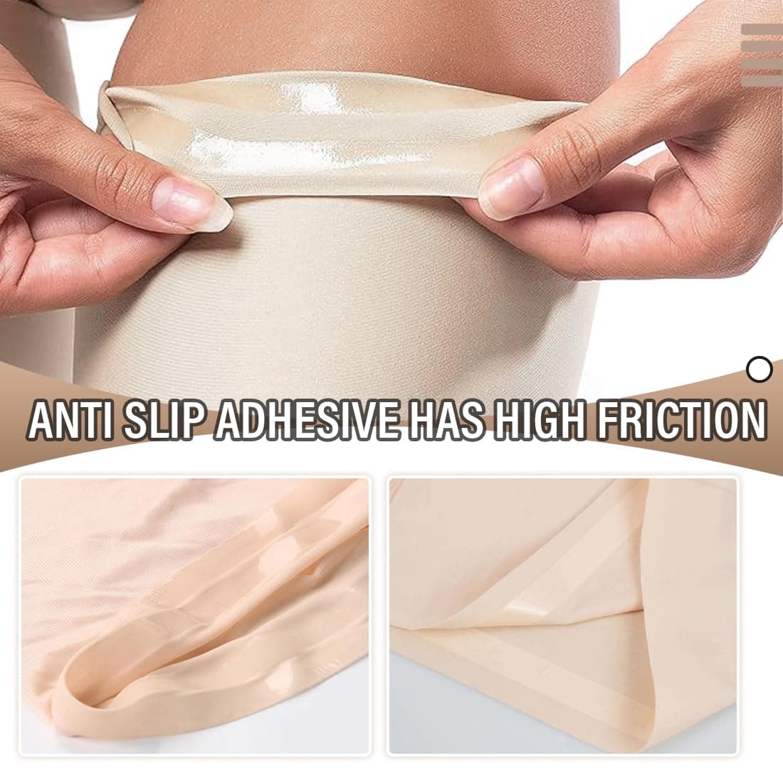 1 par de bandas elásticas antirozaduras unisex para muslos. Bandas elásticas antirozaduras para muslos. Bandas antirozaduras para muslos para evitar rozaduras en los muslos. 62-70 cm. — view 2