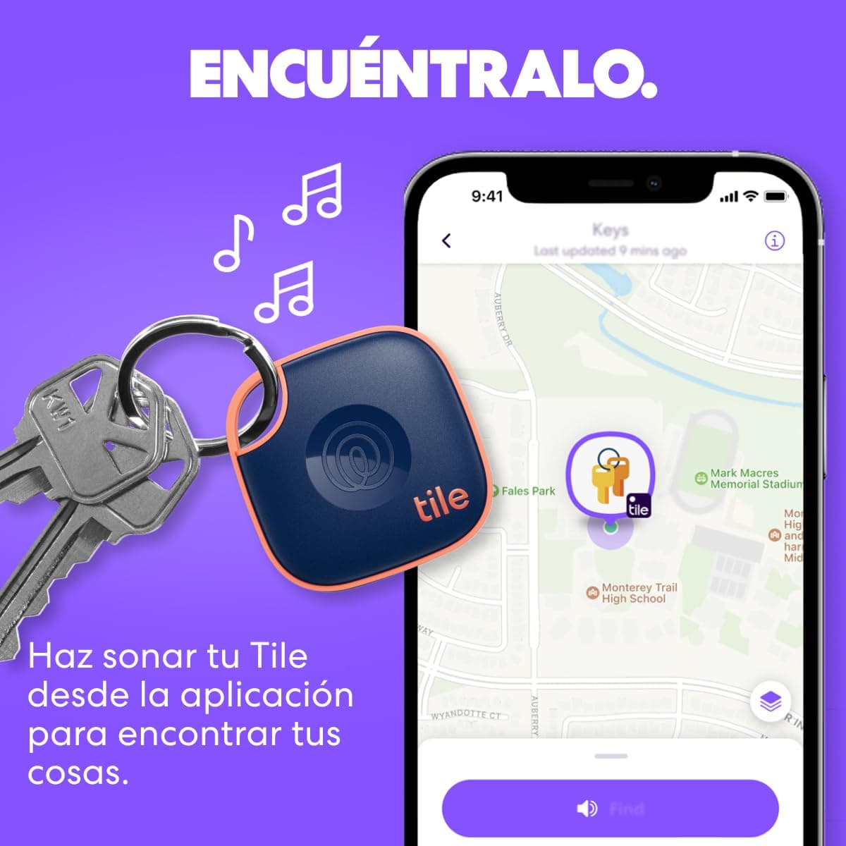 Tile by Life360 Mate - Localizador Bluetooth, localizador de Llaves y localizador de Objetos para Llaves, Bolsos y Mucho más.Compatible con iOS y Android. Paquete de 1 (Green Surf) — view 3