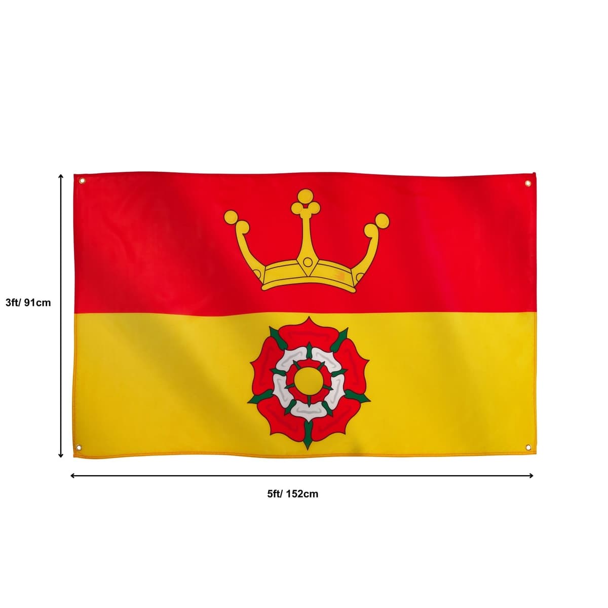Runesol Cornwall Flag - 91x152cm, 3ft x 5ft, Cornish Flag, 4 Grommets, Eyelet in Every Corner, Premium Quality, Inside & Outside Use, Vivid Colours — view 117