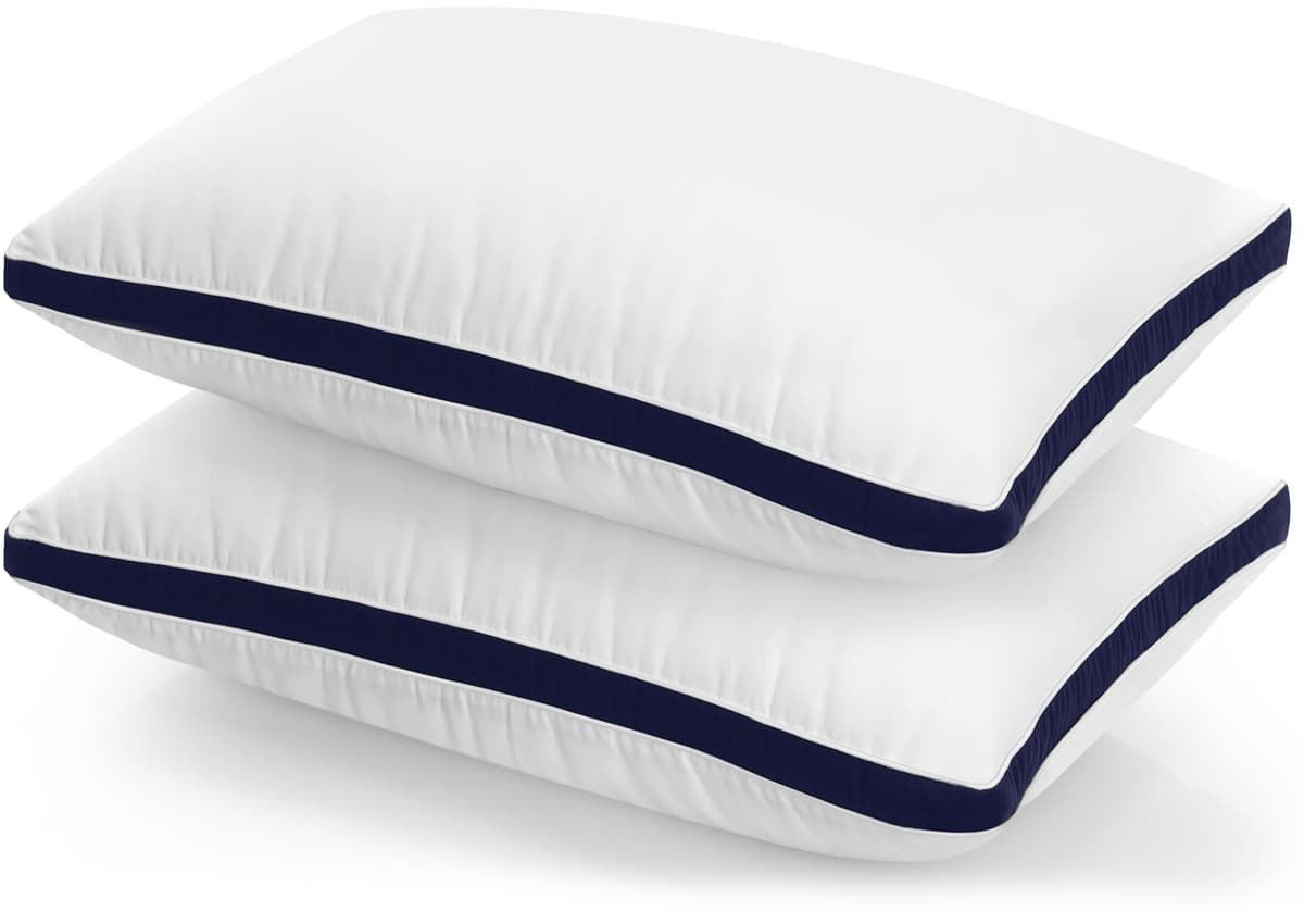 Utopia Bedding Pillows 2 Pack King Size, (Navy) Luxury Hotel Quality Pillows, Brushed Fabric, Bed Pillow for Back, Stomach or Side Sleepers - 20 x 36 inch / 50 x 90 cm — view 8