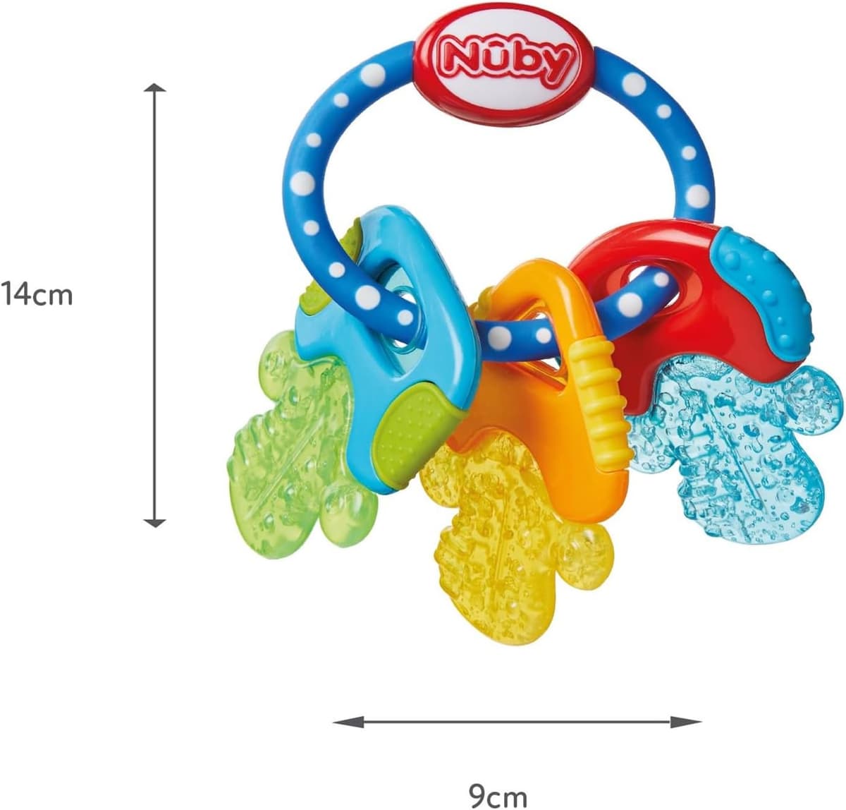 Nuby IcyBite™ Keys – Soothing Teether | Multiple Teething Surfaces | Refrigerator Safe | Suitable from 3 Months Plus — view 3