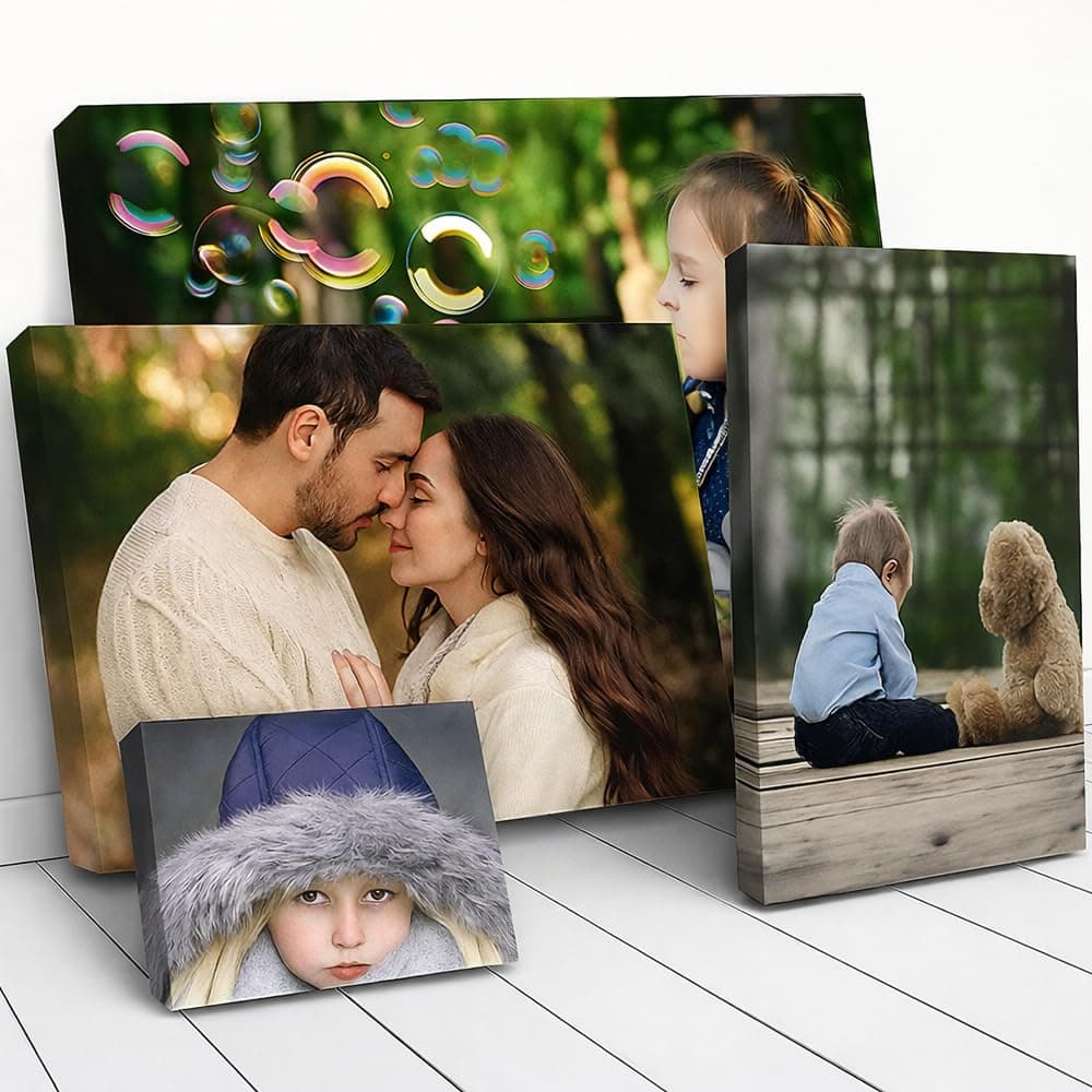Personalised Canvas Photo Canvas Custom Birthday Gifts Picture Frame Print Wall Art Gifts For Women A1 A2 A3 A4 (31x21cm (12x8in)) — view 11