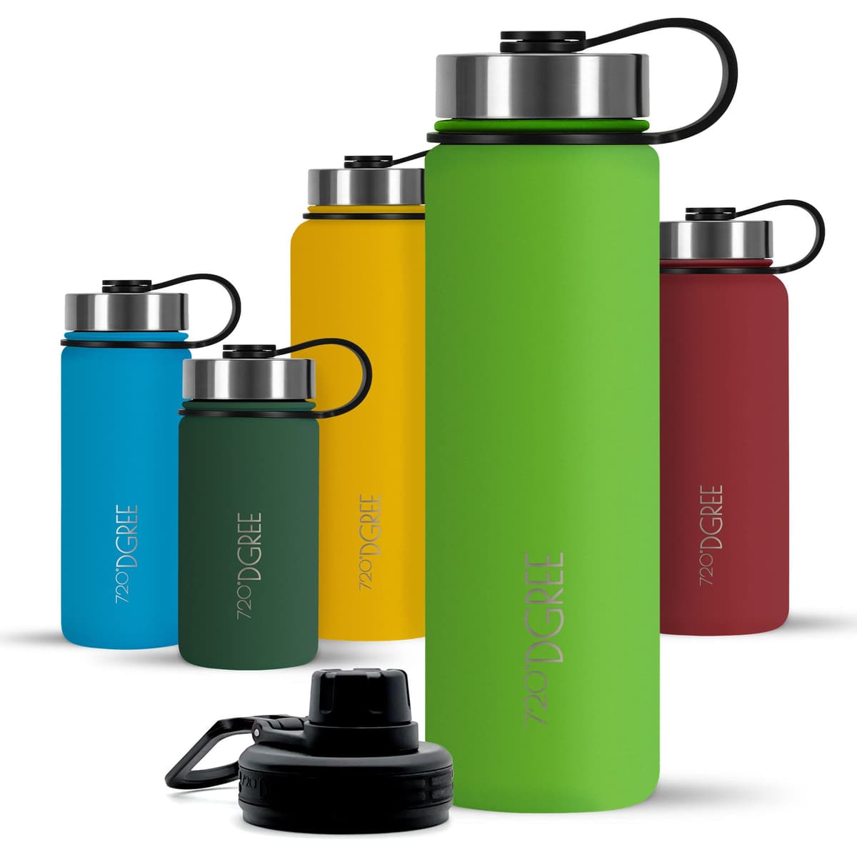 720°DGREE Botella Agua Termo Acero Inoxidable “noLimit“ – 410ml, 530ml, 710ml, 950ml, 1200ml - Sin BPA Free, Antigoteo y Prueba de Fugas - Frasco térmico, Cantimplora Aislada +Cubierta Deportes Gratis — view 23