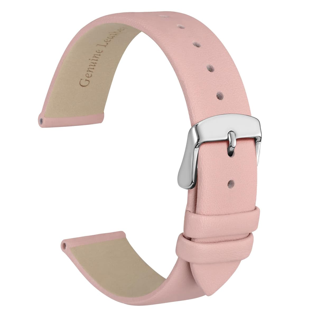 WOCCI Elegant Watch Straps, Genuine Leather Replacement Bands, Stainless Steel Buckle, 8mm 10mm 13mm 12mm 14mm 16mm 18mm 20mm 22mm — view 20