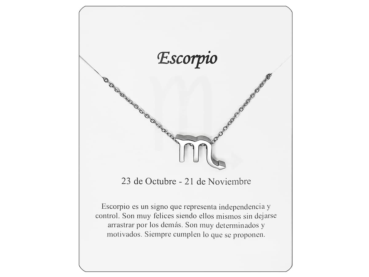 Collar Signo Zodiaco Acero Inoxidable hermosa Tarjeta Significado Signo Zodiacal Colgante Horóscopo Para mujer Regalo Cumpleaños — view 27