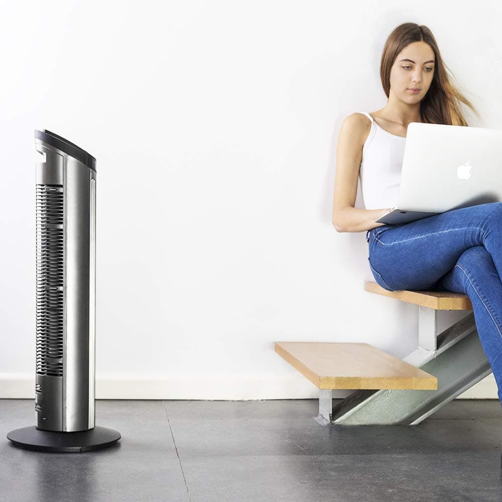 Cecotec Ventilador de Torre Digital con Temporizador y Mando a Distancia EnergySilence 890 Skyline. 50 W, 30'' (76cm) de Altura, Oscilación, Motor de Cobre, 3 Velocidades, 3 Modos, Negro — view 5
