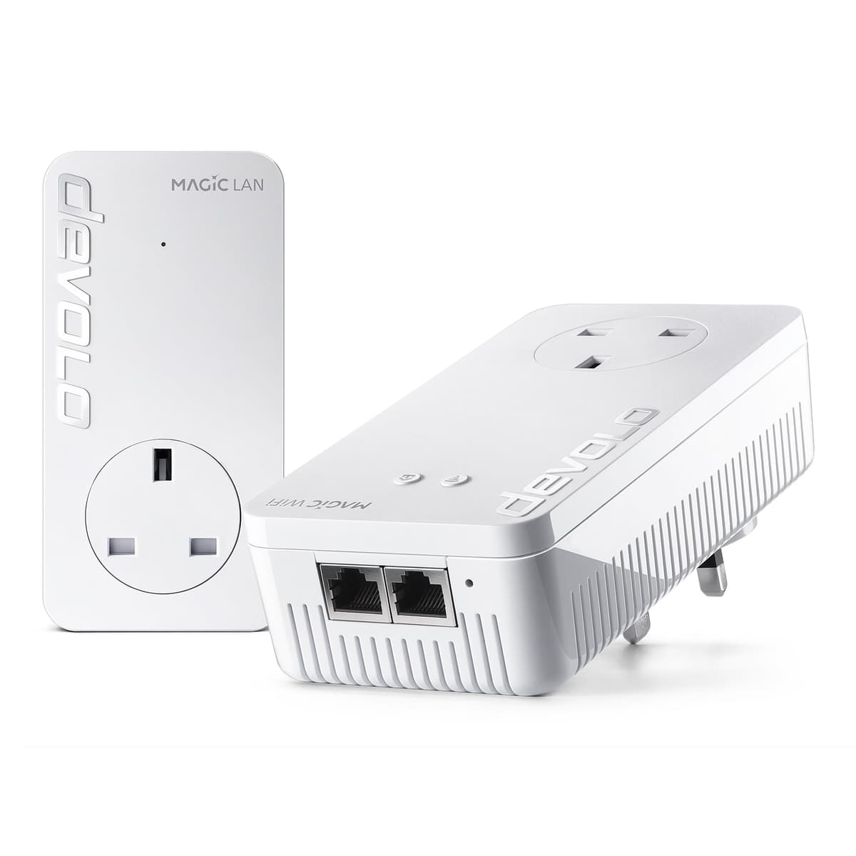 devolo Magic 2 WiFi 6 next Starter Kit, Wi-Fi Powerline adapter, up to 3,000 Mbps via Wi-Fi 6, Mesh Wi-Fi, 2x Gigabit Ethernet port, white