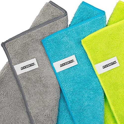 FIXSMITH Microfiber Cleaning Cloth - Pack of 8, Size: 12 x 16 in, Multi-Functional Cleaning Towels, Highly Absorbent Cleaning Rags, Lint-Free, Streak-Free Cleaning Cloths for Car Kitchen Home Office. — view 7