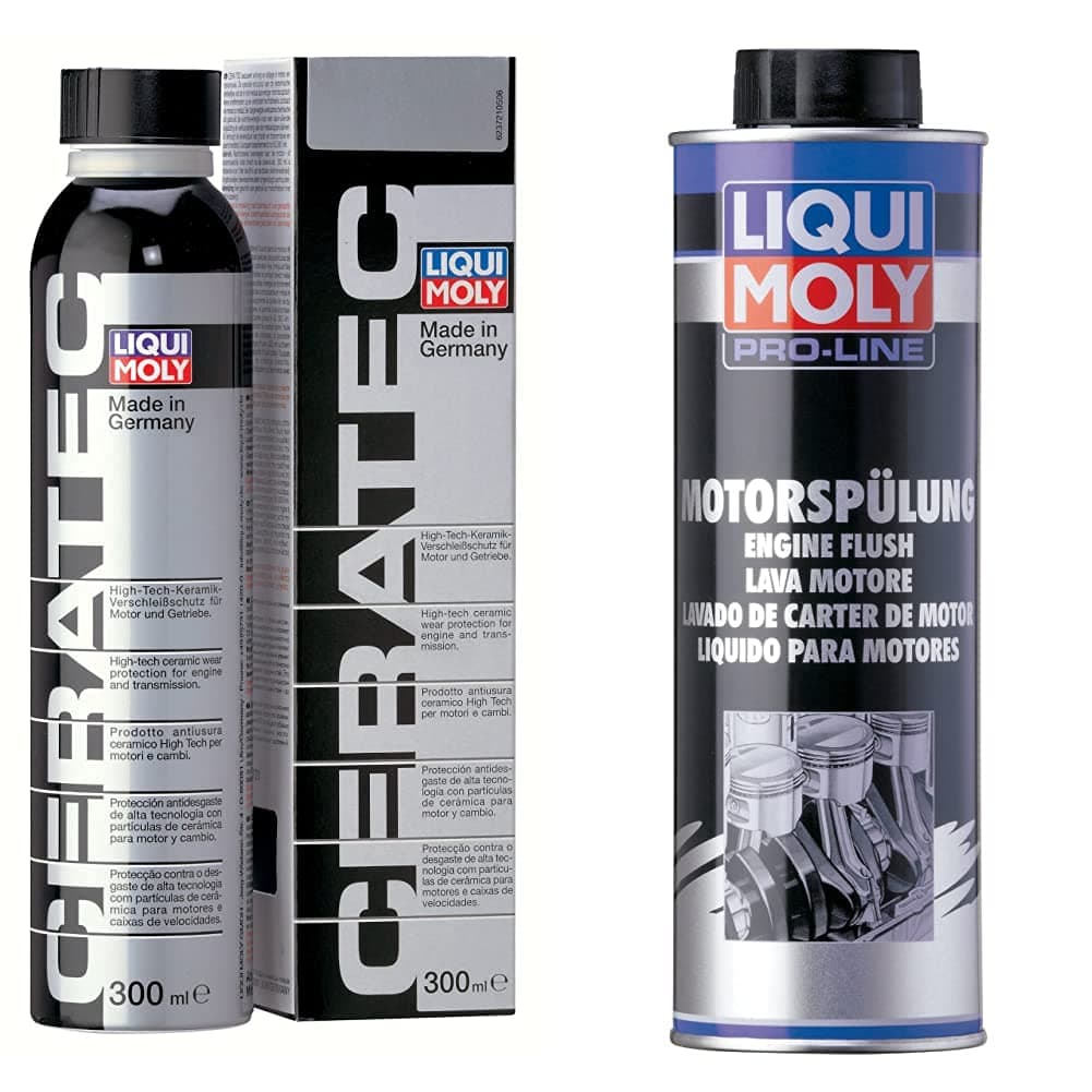 Liqui Moly P000017 Cera Tec, 1 x 300ml & P000065 Pro-Line Engine Flush, 500 ml