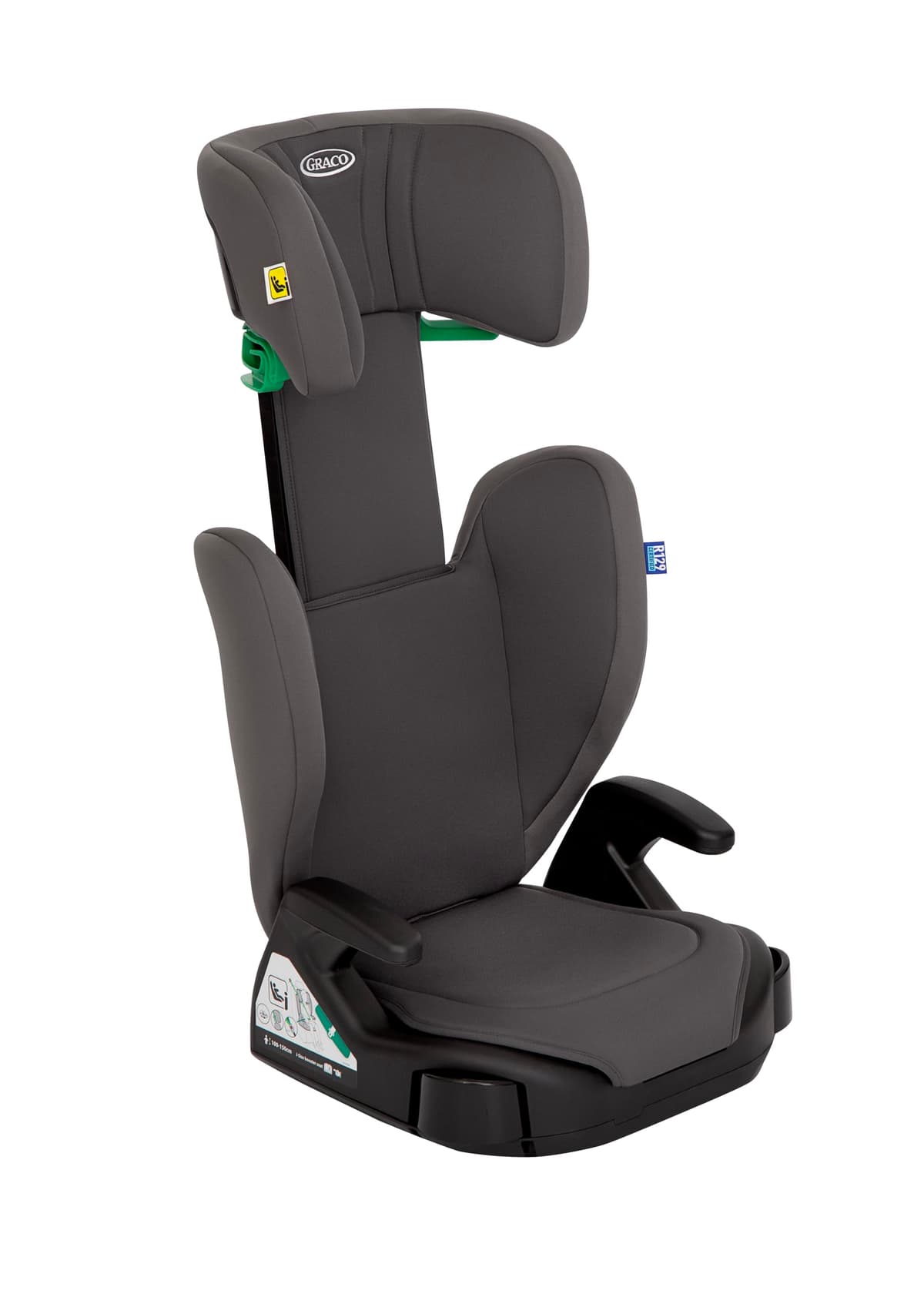 Graco - Junior Maxi i-Size R129 Elevador ligero con respaldo, de 100 a 150 cm de 3,5 a 12 años aprox, color Iron — view 5