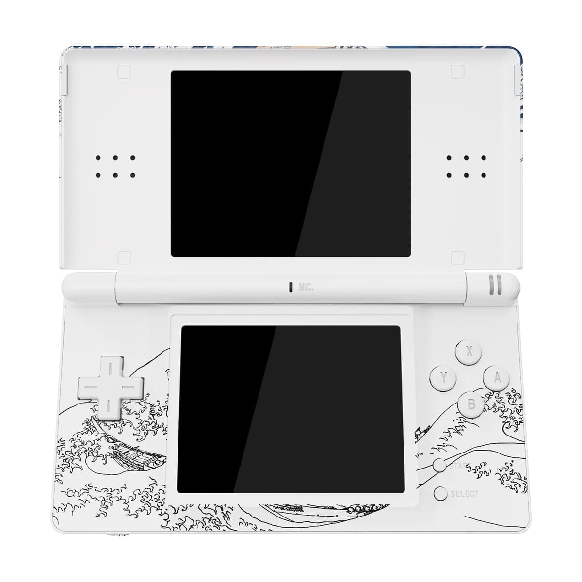 eXtremeRate The Great Wave Replacement Full Housing Shell for Nintendo DS Lite, Custom Handheld Console Case Cover with Buttons, Screen Lens for Nintendo DS Lite NDSL - Console NOT Included — view 4
