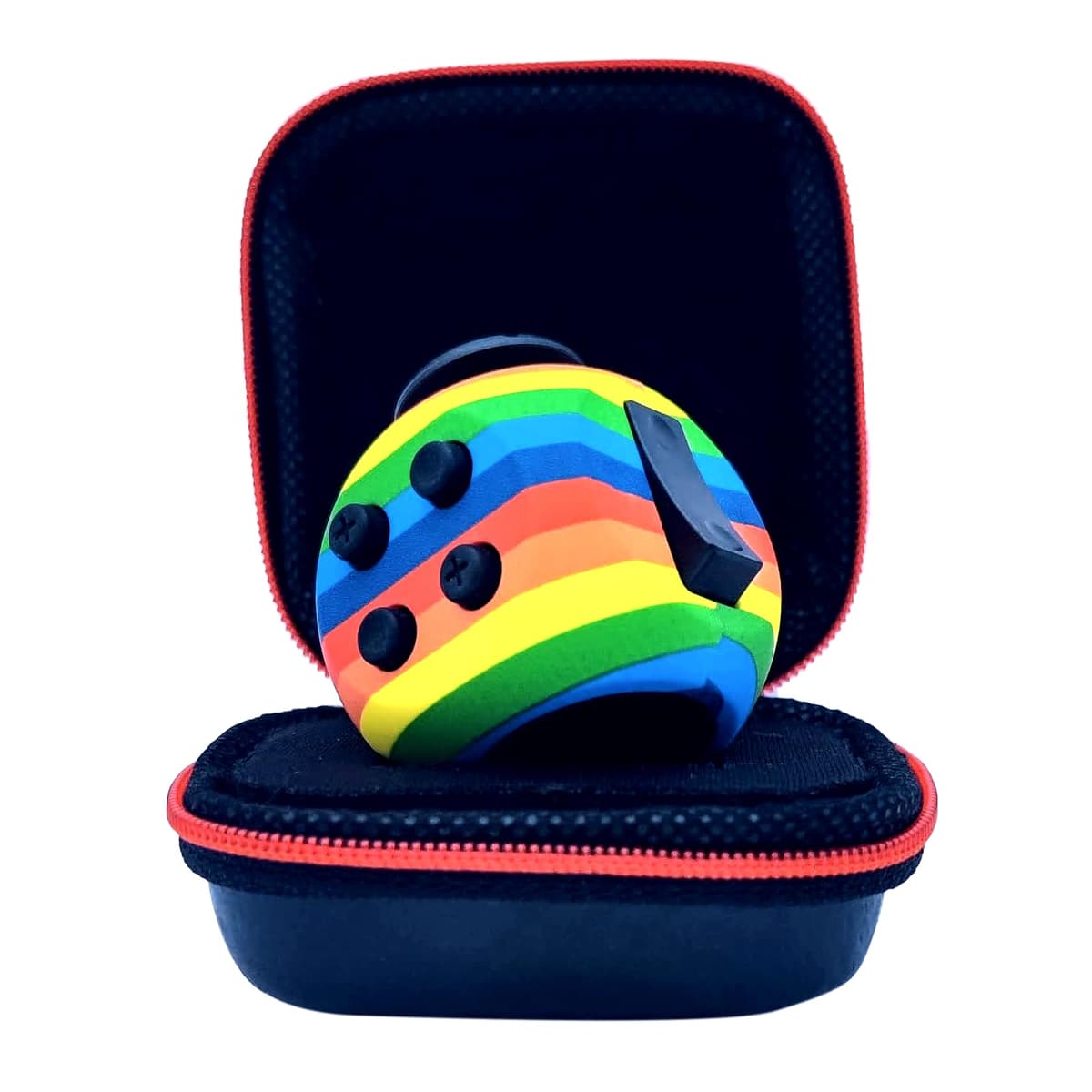 PILPOC theFube Cubo Antiestrés Fidget Cube - Juguetes Sensoriales Adultos y Niños - Juguetes Antiestrés Ansiedad, TDAH, Autismo - Fidget Toy con Lados Silenciosos y Lados de Clics [Negro y Dorado] — view 7