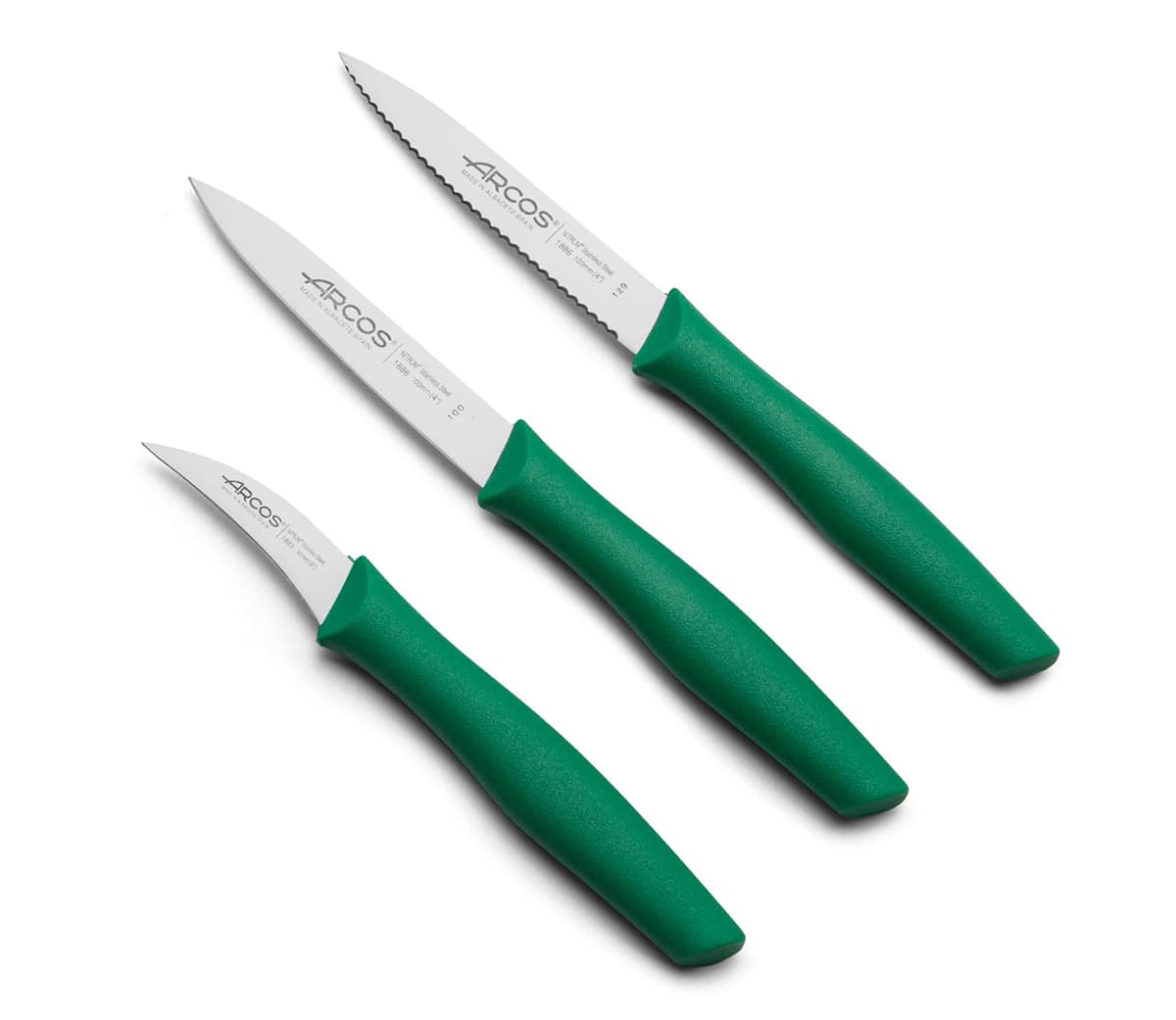 ARCOS Juego de 6 Cuchillos Mondadores con Hoja de 100mm en Acero Inoxidable y Mango de Polipropileno. Set de Cuchillos de cocina para Pelar Apto para Lavavajillas. Serie Nova. Color Negro — view 21