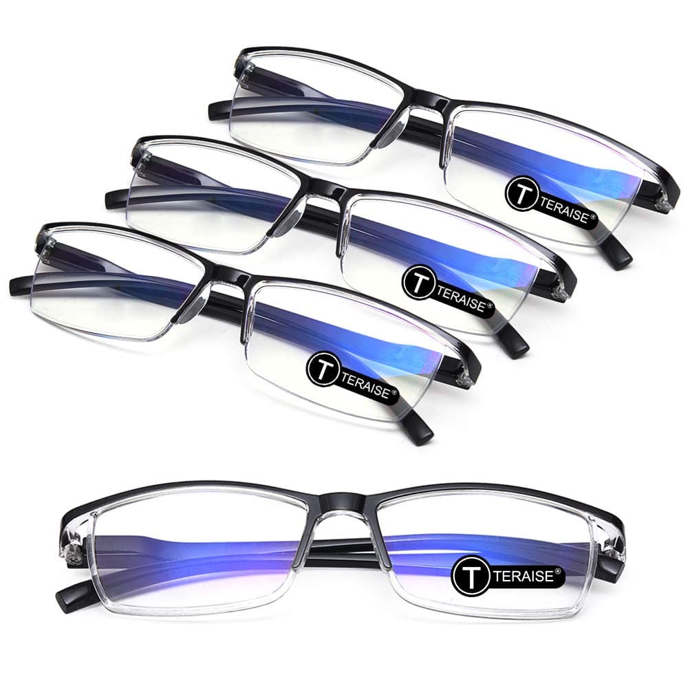 TERAISE Gafas de lectura anti luz azul, ligeras y cómodas gafas de lectura para hombres y mujeres, Lectores luz azul para computadora/teléfono incluido estuche para gafa — view 9