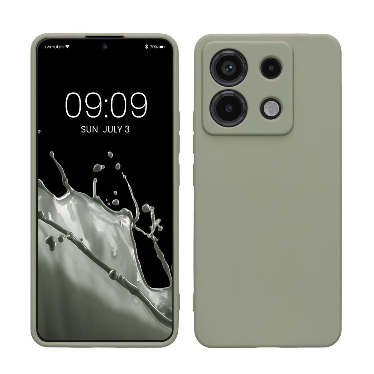 kwmobile Carcasa Compatible con Xiaomi Redmi Note 14 Pro 5G / Poco X7 Funda - Funda Ultrafina de TPU con Bordes elevados - Lavanda Metalizado — view 94