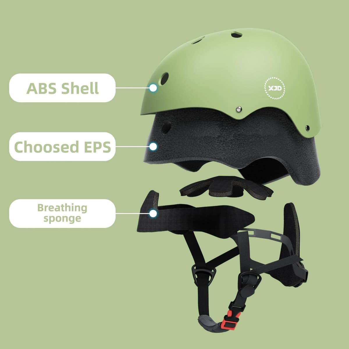 XJD Casco de Ciclismo para Niños Ajustable Casco Bicicleta Niño Casco Infantil Patinete Rollerskate de 3 a 14 Años Protecciones para Múltiples Deportes — view 78