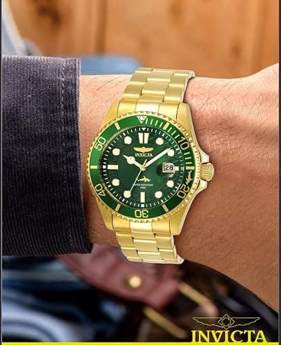 Invicta Mens Pro Diver Quartz Watch, Gold, 30027
