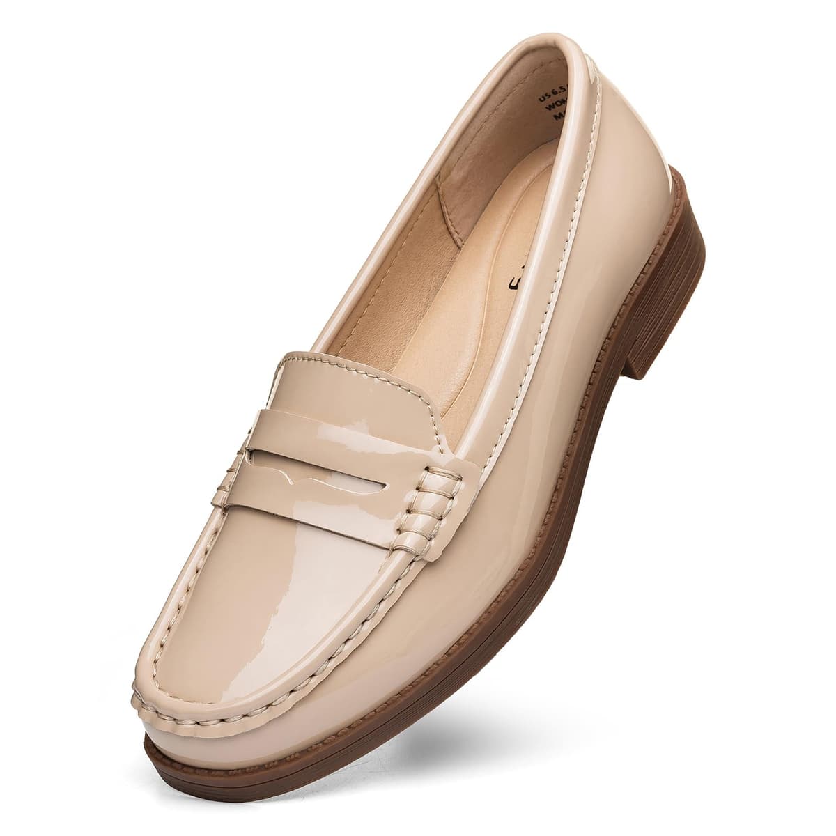 Women's Comfortable Leather Penny Loafers Slip On Business Casual Dress Shoes Lightweight Office Work Flats Everyday Walking Shoes for Women — view 15