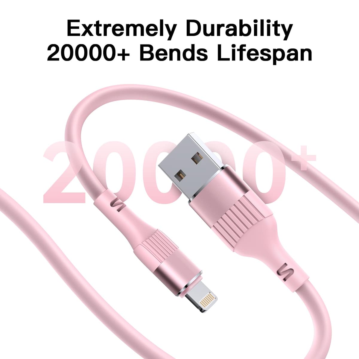 Ankoda iPhone Charger Cable,4Pack 3FT/1M MFi Certified iPhone Fast Charging Cable TPE USB to Lightning Cable Compatible with iPhone 14 13 12 11 Pro Max XR XS X 8 7 6 Plus 5 5S SE — view 4