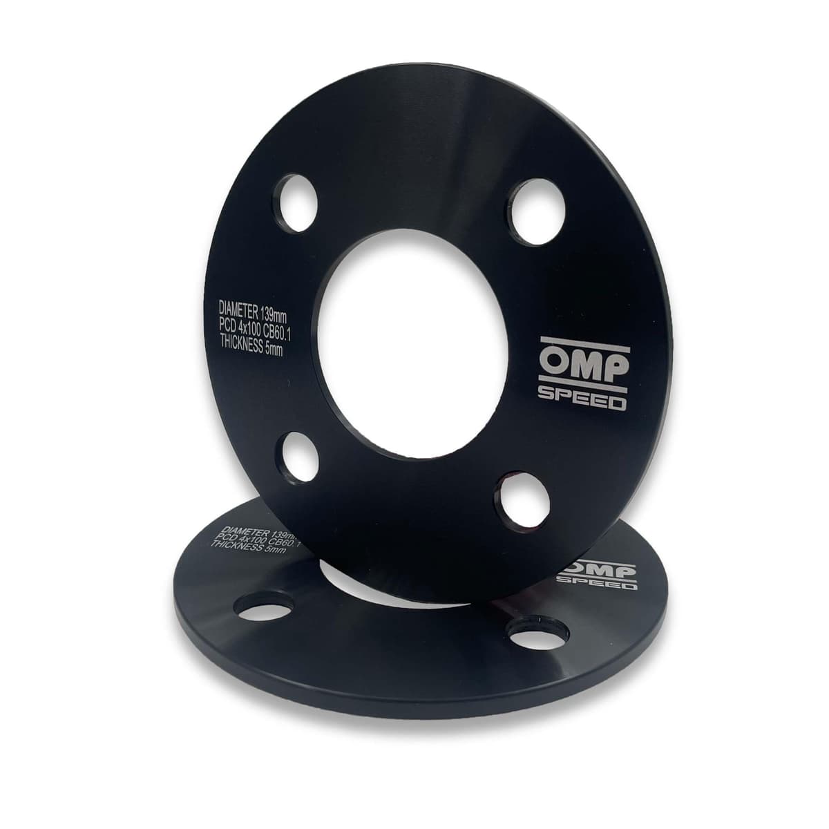 OMP Speed Juego de 2 Separadores Grosor: 5mm PCD: 4x98 CB: 58.1 OD: 139 Tornillo x8 M12x1.25 Conico Negro Aluminio - OMPS08360501 — view 14