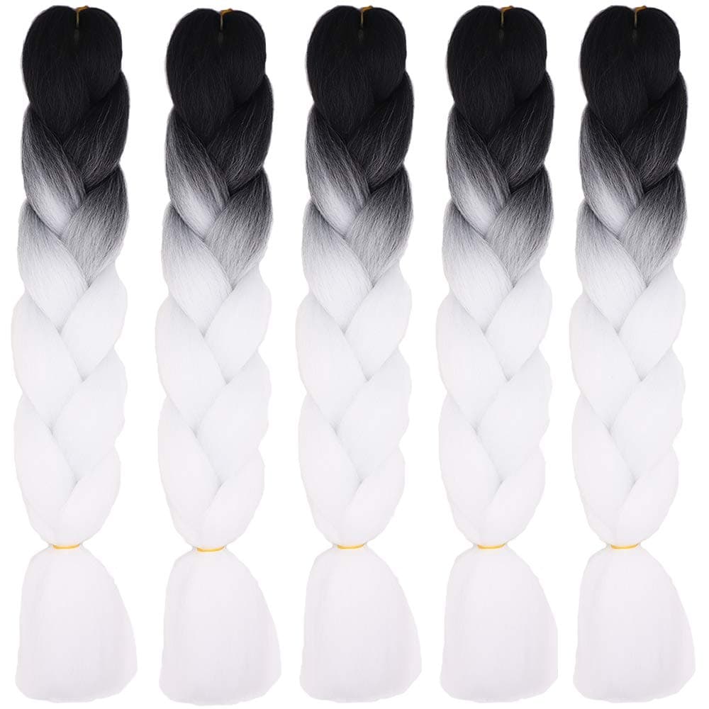 24" Braiding Hair Extension Jumbo Braids Synthetic 3bundles/pack Crochet Hair Afro Box Braid Heat Resistent (Dark Purple) — view 53