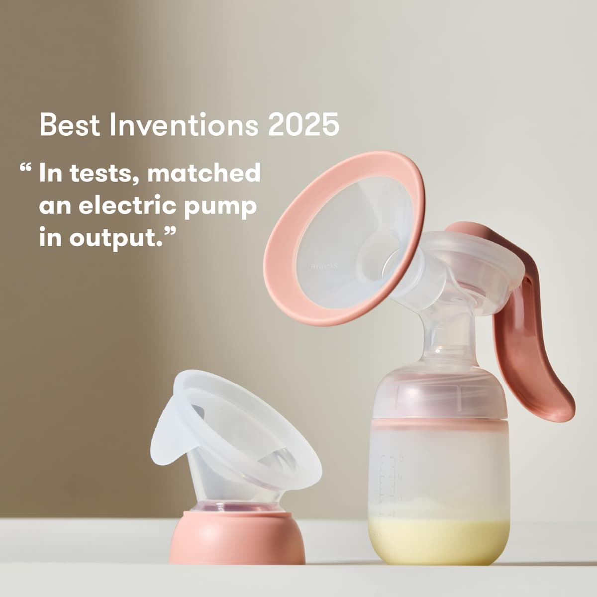 Frida Mom 2-in-1 Breast Pump: Manual Hand Pump & Hands-Free Automatic Suction Cup, Dual-Mode, Wireless Milk Collector, Ergonomic Handle, SoftFeel Flange for Breastfeeding — view 3