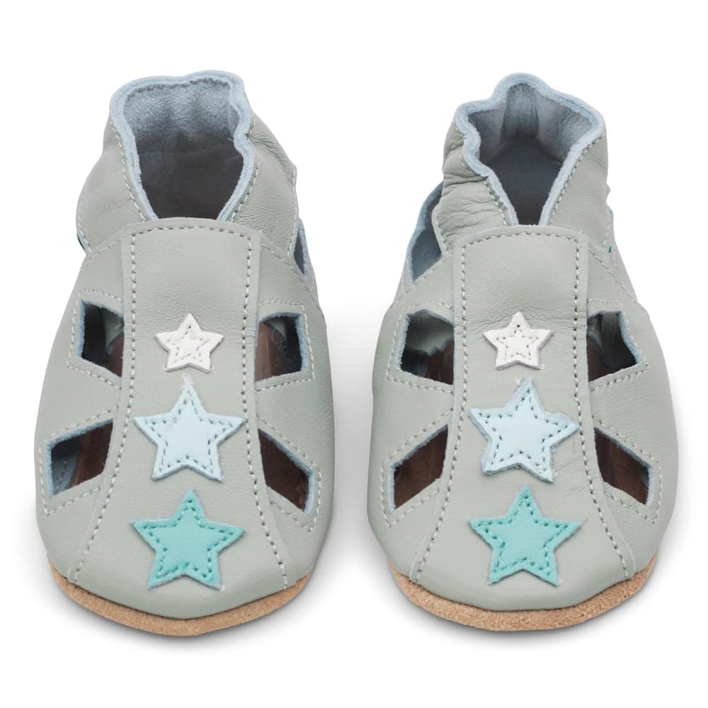 Dotty Fish Soft Sole Leather Sandals for Babies & Kids – Barefoot Feel, Non-Slip Sole, Breathable, Lightweight & Flexible Summer Shoes for Boys & Girls - British Brand - 0-6 Months - 4-5 Years — view 10