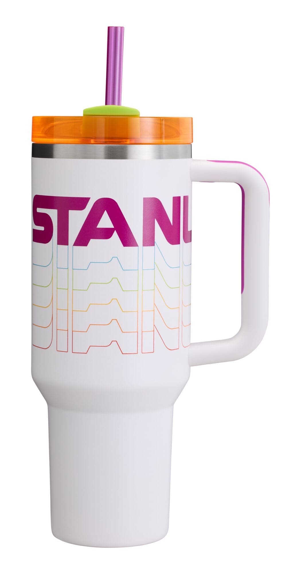 Stanley Quencher - Vaso H2.0 con mango - 1200 ml - Tapa de rosca con pajita incluida - Antifugas y portavasos de coche compatible para viajes - Vaso térmico de acero — view 15