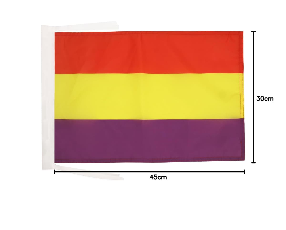AZ FLAG Bandera de ESPAÑA SIN Armas 45x30cm - BANDERINA ESPAÑOLA SIN Escudo 30 x 45 cm cordeles — view 288