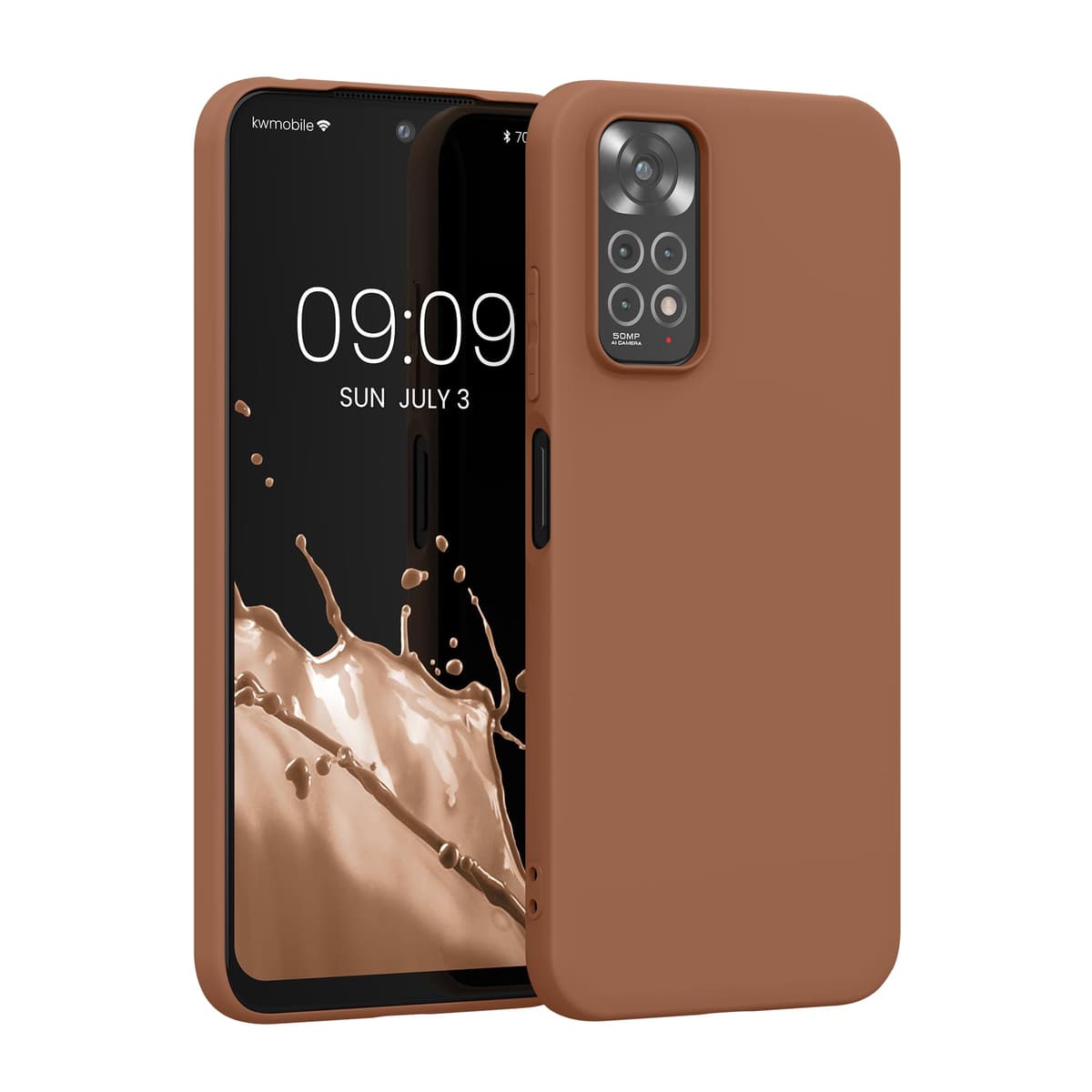 kwmobile Carcasa Compatible con Xiaomi Redmi Note 14 Pro 5G / Poco X7 Funda - Funda Ultrafina de TPU con Bordes elevados - Lavanda Metalizado — view 90