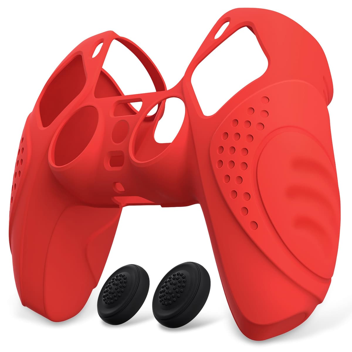 eXtremeRate PlayVital Funda de Silicona para ps5 - Carcasa Protectora Suave y Antideslizante con 2 Tapas de Joystick, Compatible con DualSense, Accesorio para ps5 (Edición Guardian-Malva Violeta) — view 13