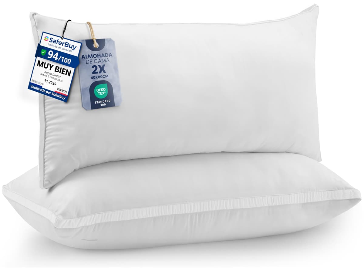 Utopia Bedding Almohadas (2 Unidades), 40 x 70 cm Tela de Microfibra con Relleno de poliéster 3D, Transpirable y Suave (Azul Marino) — view 12