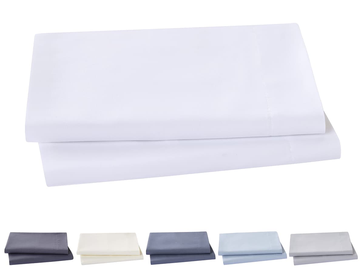 Todocama – Juego de 2 Fundas de Almohada, Microfibra Extra Suave, hipoalergénicas. Juego de 2-70x40 cm Blanco — view 2
