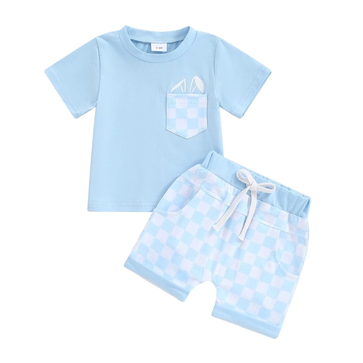Conjunto Ropa para Niño Camiseta Top Rayas de Manga Corta y Cintura Elástica Pantalones Cortos 2Pcs Verano Shorts Trajes Bebé Outfit
