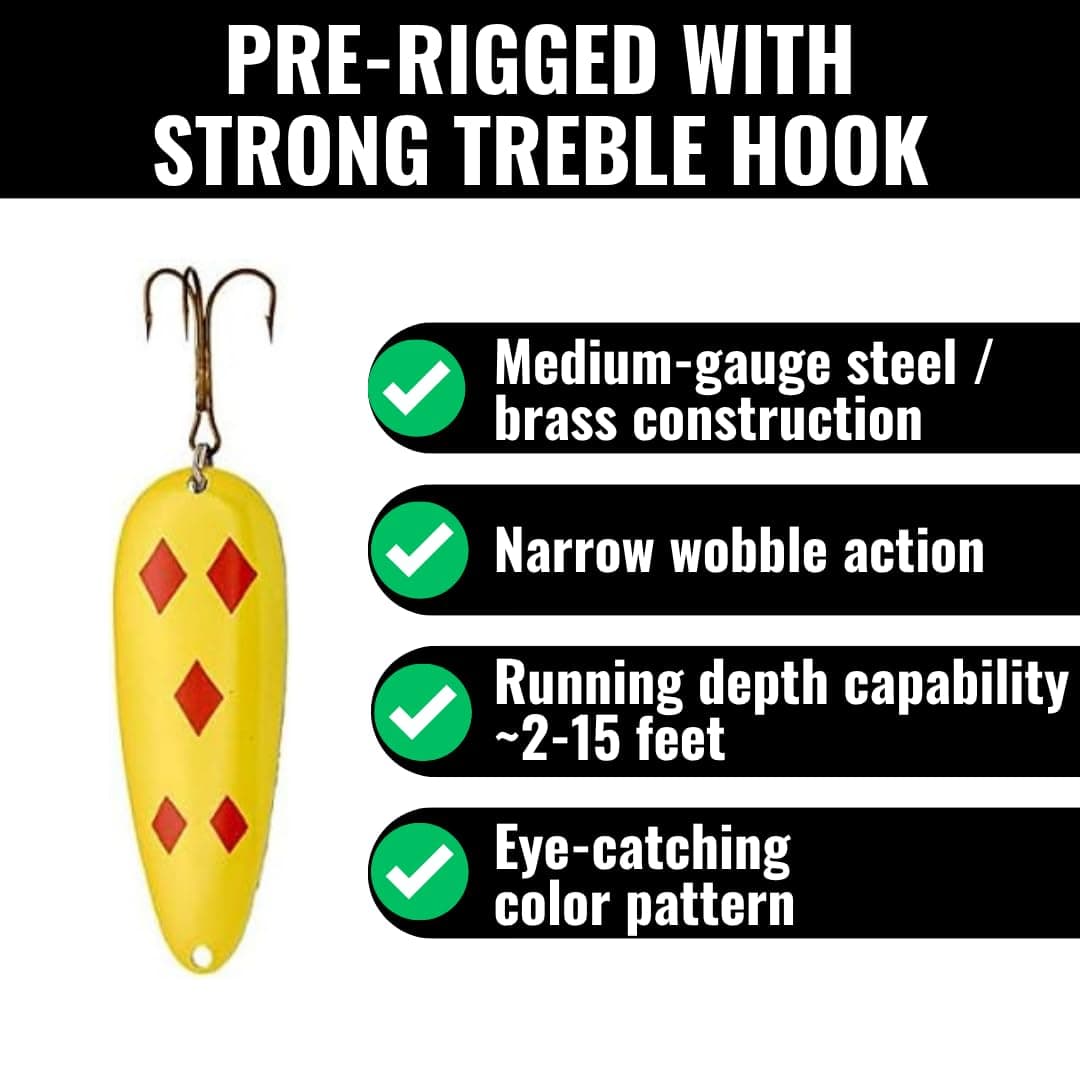 Lucky Strike Bait Works Devil Bait Spoon Fishing Lure for Salmon, Designed in Canada (Size 2.5, White Red Dot Nickel) — view 3