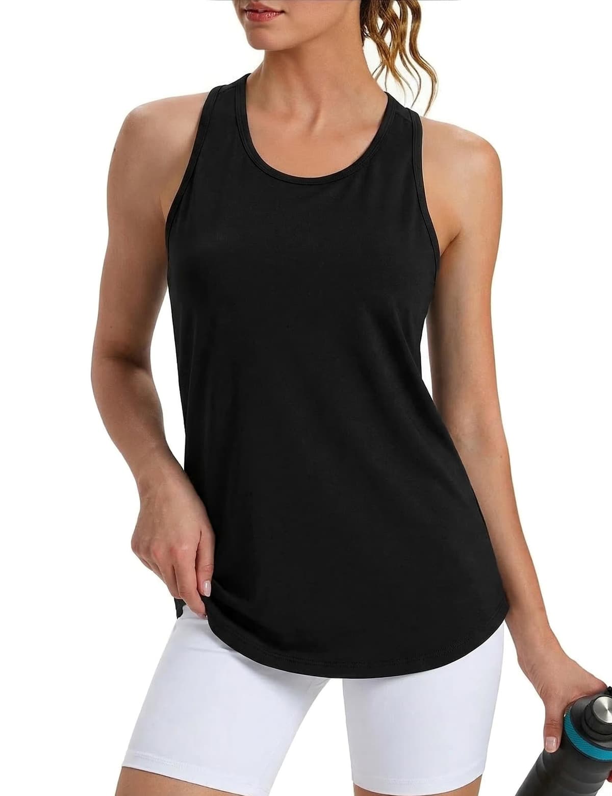 Camiseta Deportiva Mujer sin Mangas Camisetas Tirantes Espalda de Malla Ligero y Transpirable Fitness Top para Yoga Gimnasio Correr