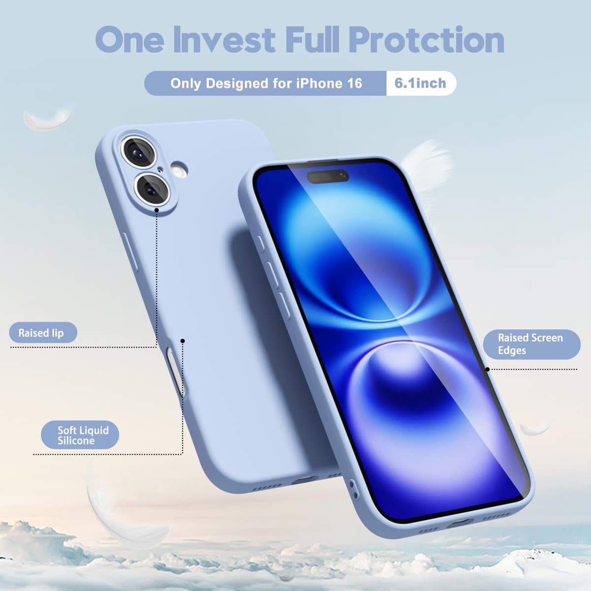 oakxco for iPhone 17 Pro Max Phone Case Liquid Silicone, Cute Thin Slim Grip Soft Rubber Gel for Women Men, Smooth Matte TPU Plain Solid Color Girly Simple Case with Camera Cover, Light Pink — view 282