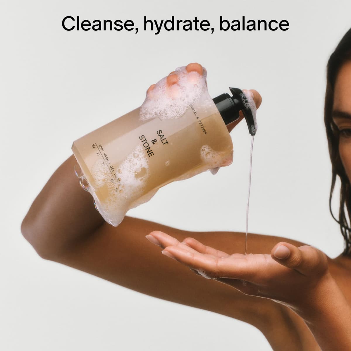 Salt & Stone Body Wash with Antioxidants for Deep Moisture | For Women & Men, Sulfate, Paraben, & Dye Free, Leaving Skin Soft and Hydrated — view 4