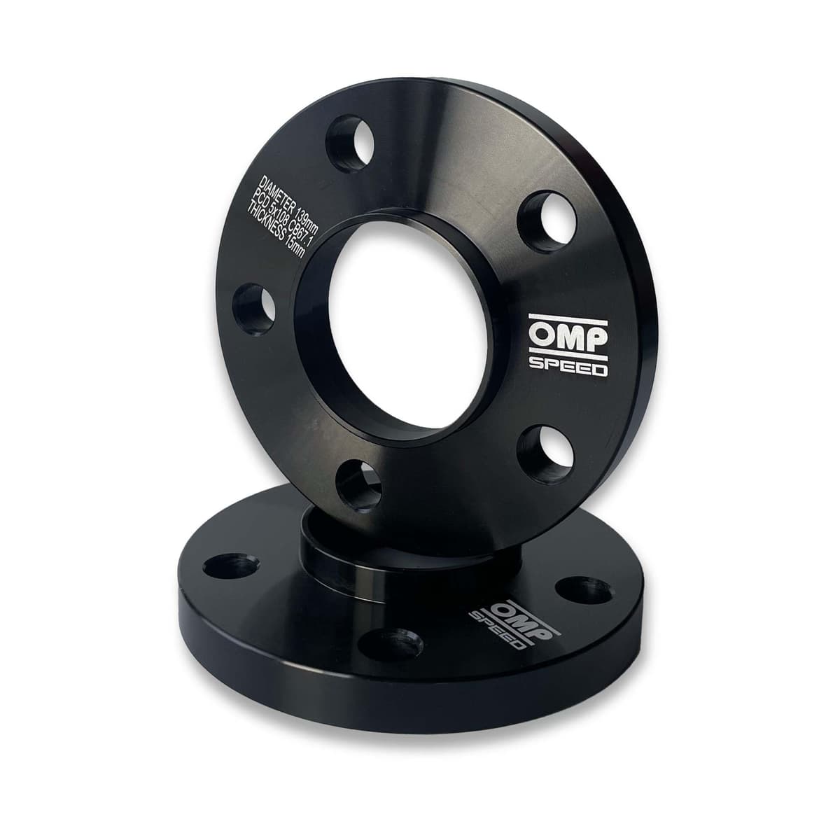 OMP Speed Juego de 2 Separadores Grosor: 5mm PCD: 4x98 CB: 58.1 OD: 139 Tornillo x8 M12x1.25 Conico Negro Aluminio - OMPS08360501 — view 18