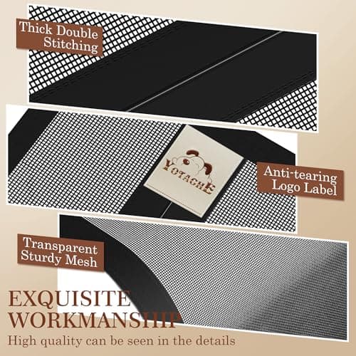 Yotache Magnetic Screen Door, Reversible Left Right Side Opening Fits Door Size 32 x 80, Heavy Duty Polyester Mesh with Self-Closing for Sliding & Patio, Pet & Kid Friendly — view 4