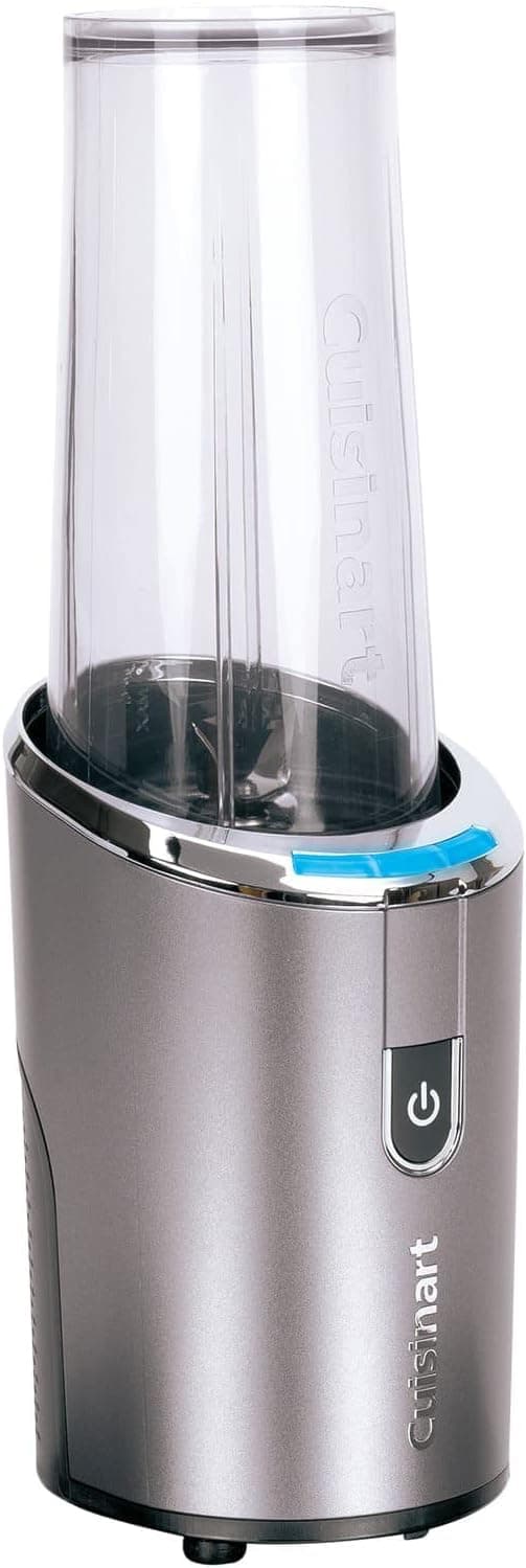 Cuisinart Cordless Personal Blender, 475 ml Gunmetal, Rechargeable Portable Hand Blender, USB-Charge, Stainless Steel Blade for Smoothies & Shakes