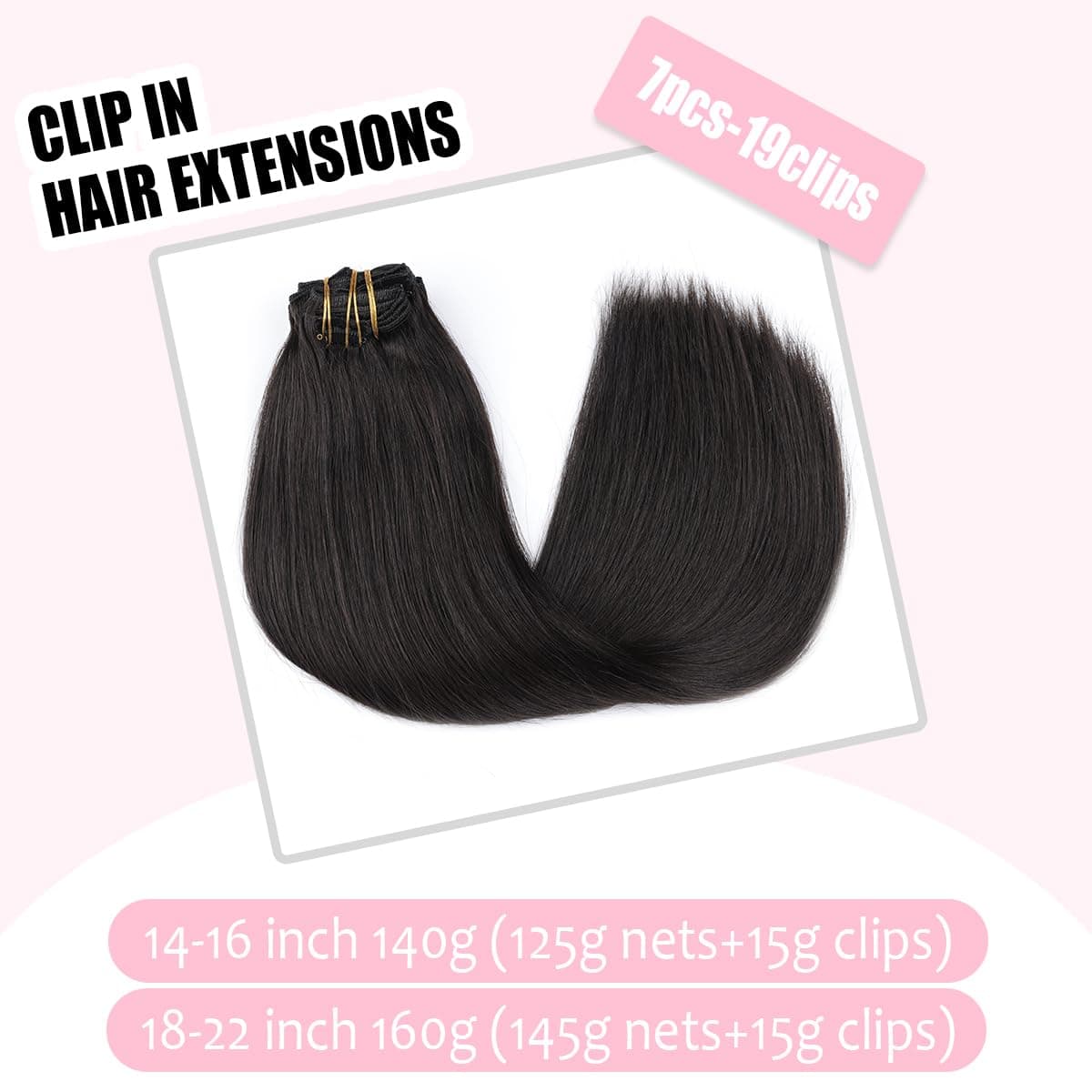 SURNEL Extensiones Clip Pelo Natural 100g 35cm 6 Piezas Castaño Chocolate Extensiones De Clip De Humano Real Extensiones Pelo Natural Remy (C#4-35cm) — view 69